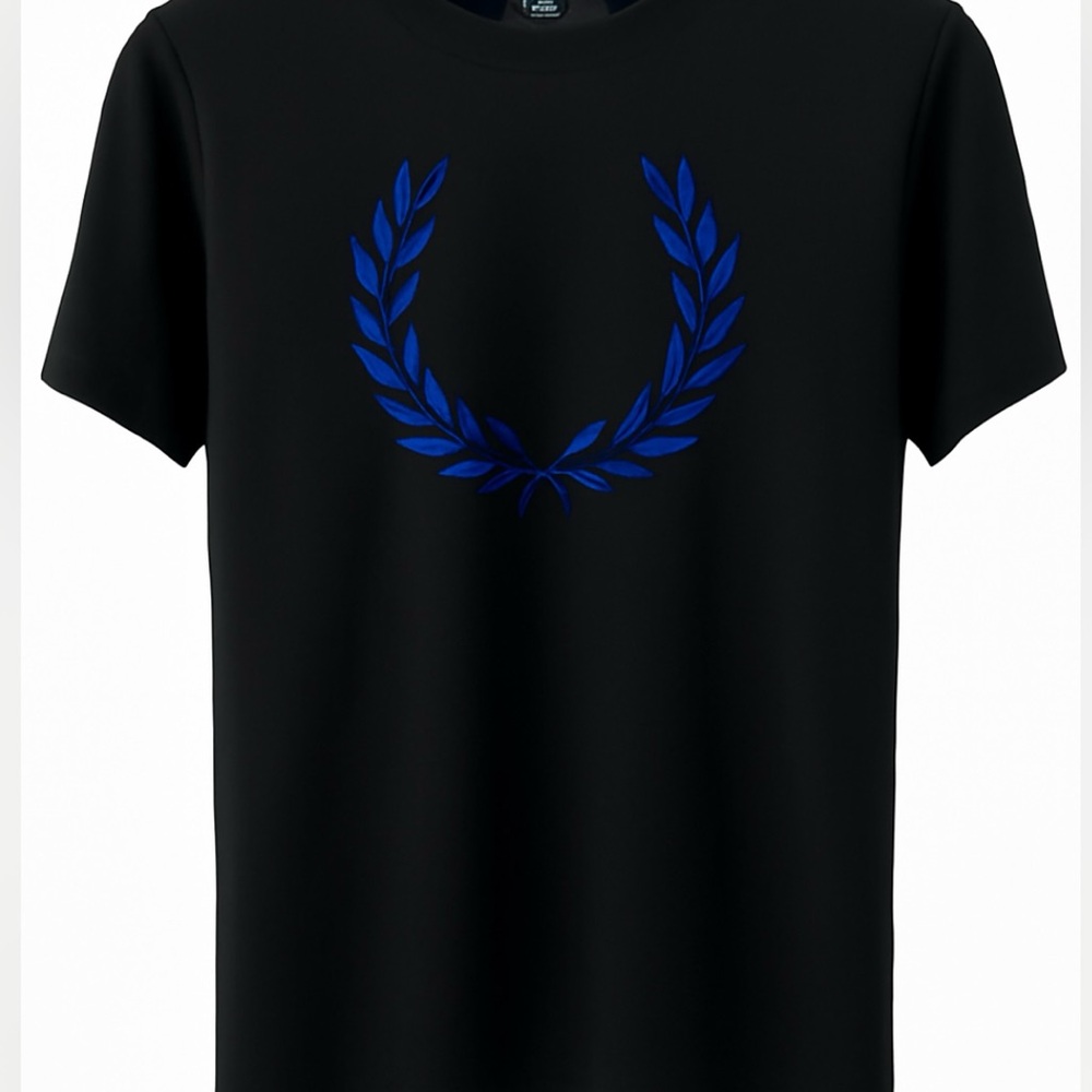Fred Perry Black and blue Short Sleeve Tshirt